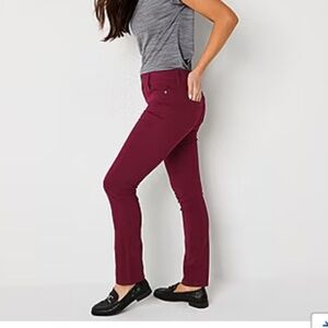 Liz Claiborne Red Straight Leg Pants